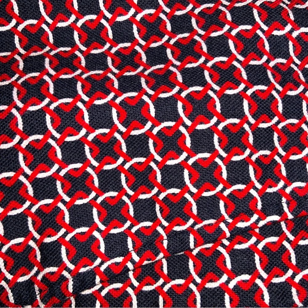 Banana Republic, Red, Black and White Geometric Slacks | Size 0